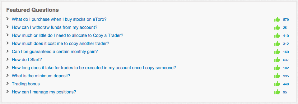 eToro Support Screenshot