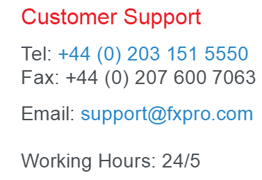 FxPro Customer Support